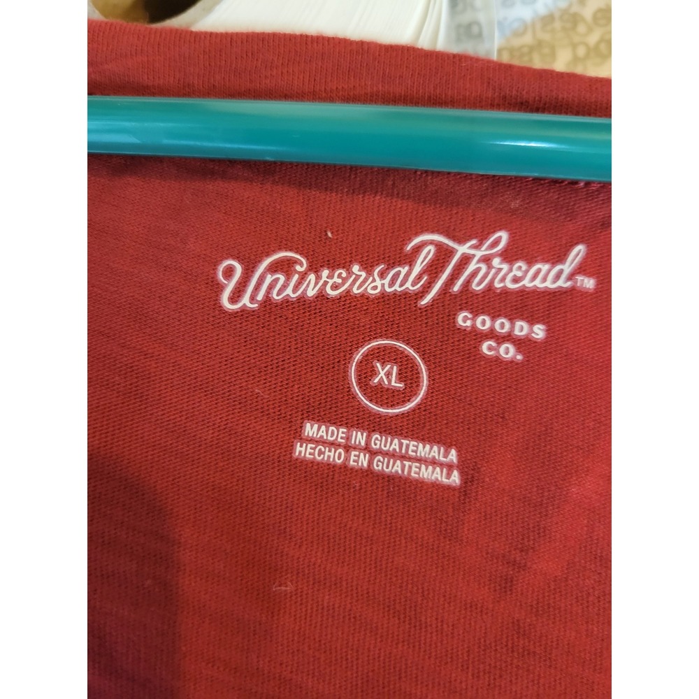 Universal Thread Womens XL Red Slub V-Neck Short Sleeve T-Shirt NWT 1611 - Picture 6 of 6